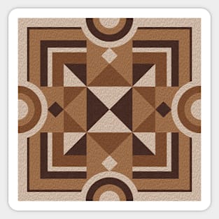 Brown geometric pattern Sticker